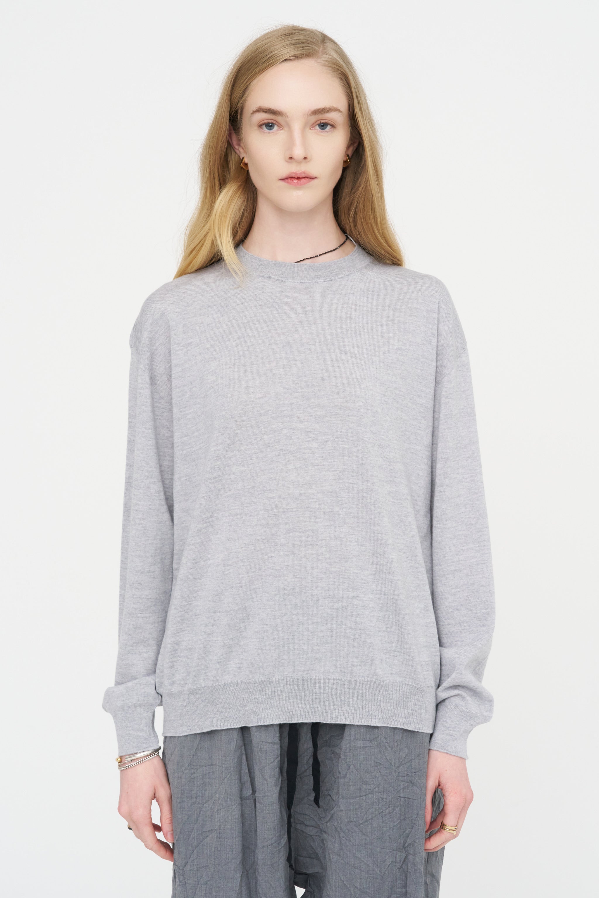 Muscat Ymer - Merino Wool Sweater, Silver – Kick Pleat