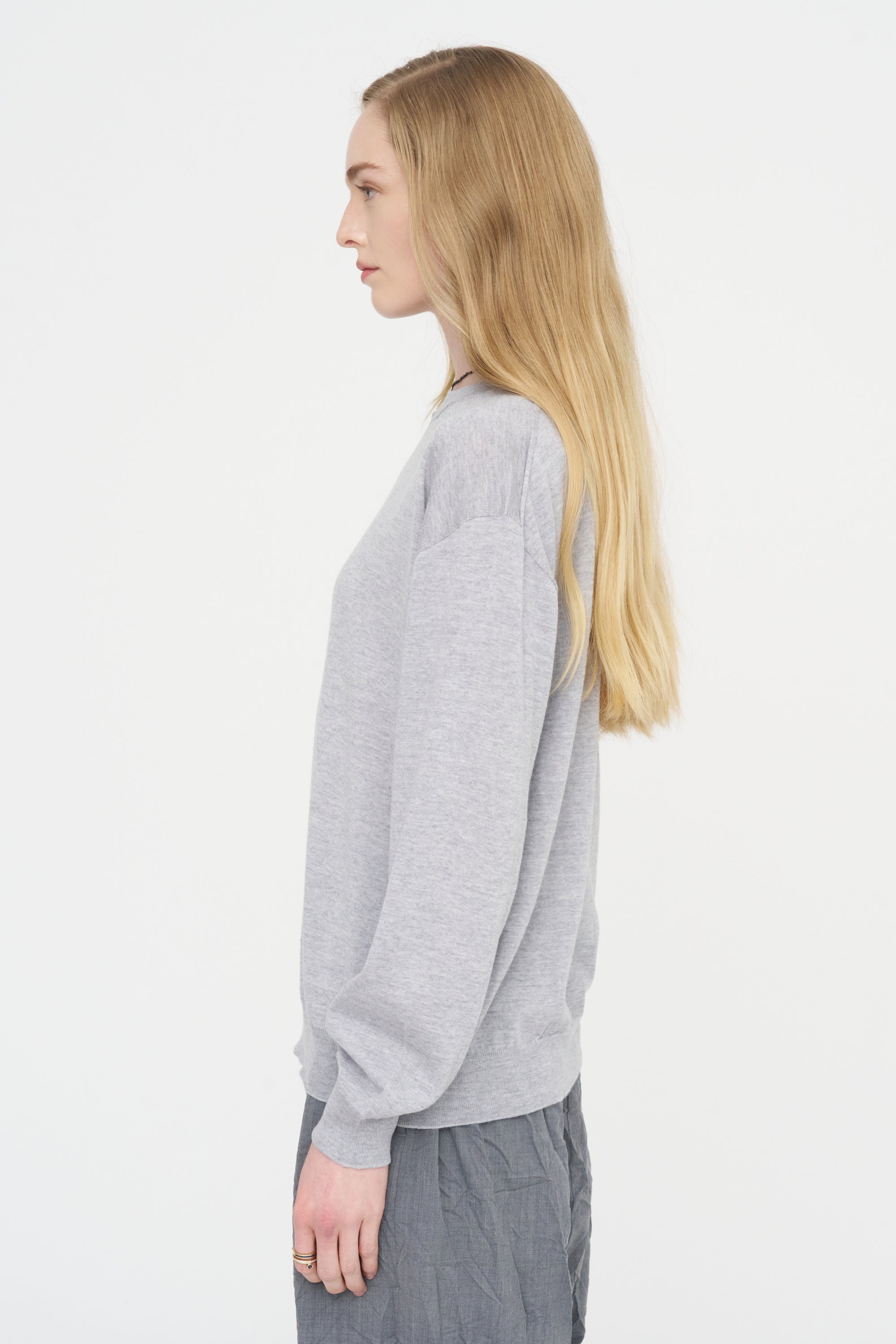 Muscat Ymer - Merino Wool Sweater, Silver