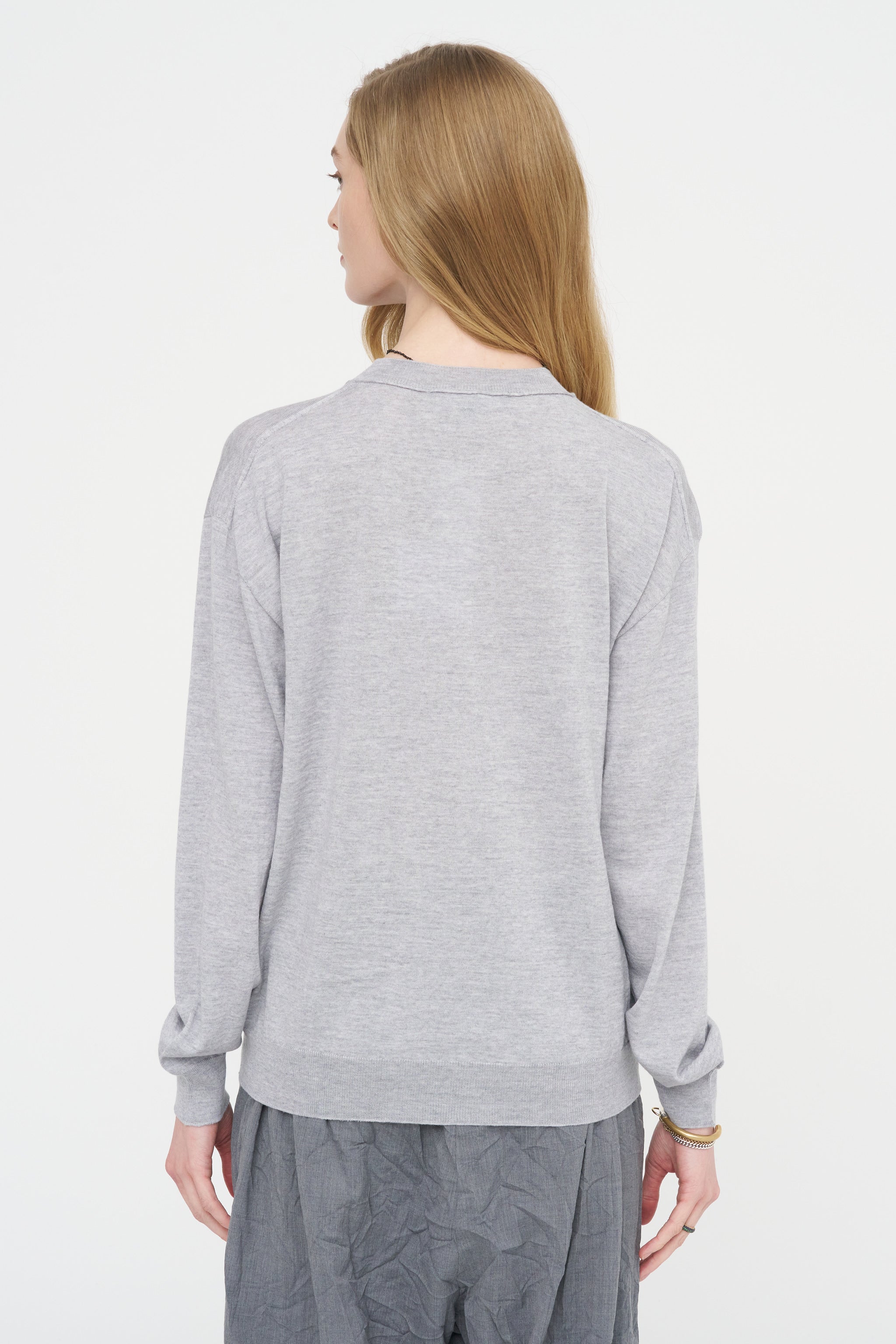 Muscat Ymer - Merino Wool Sweater, Silver – Kick Pleat
