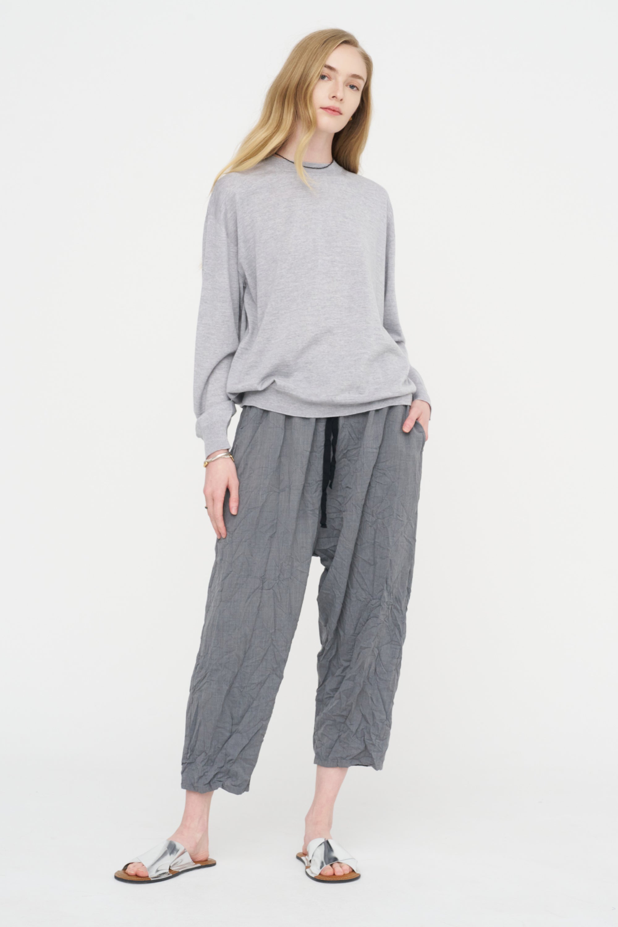 Muscat Ymer - Merino Wool Sweater, Silver