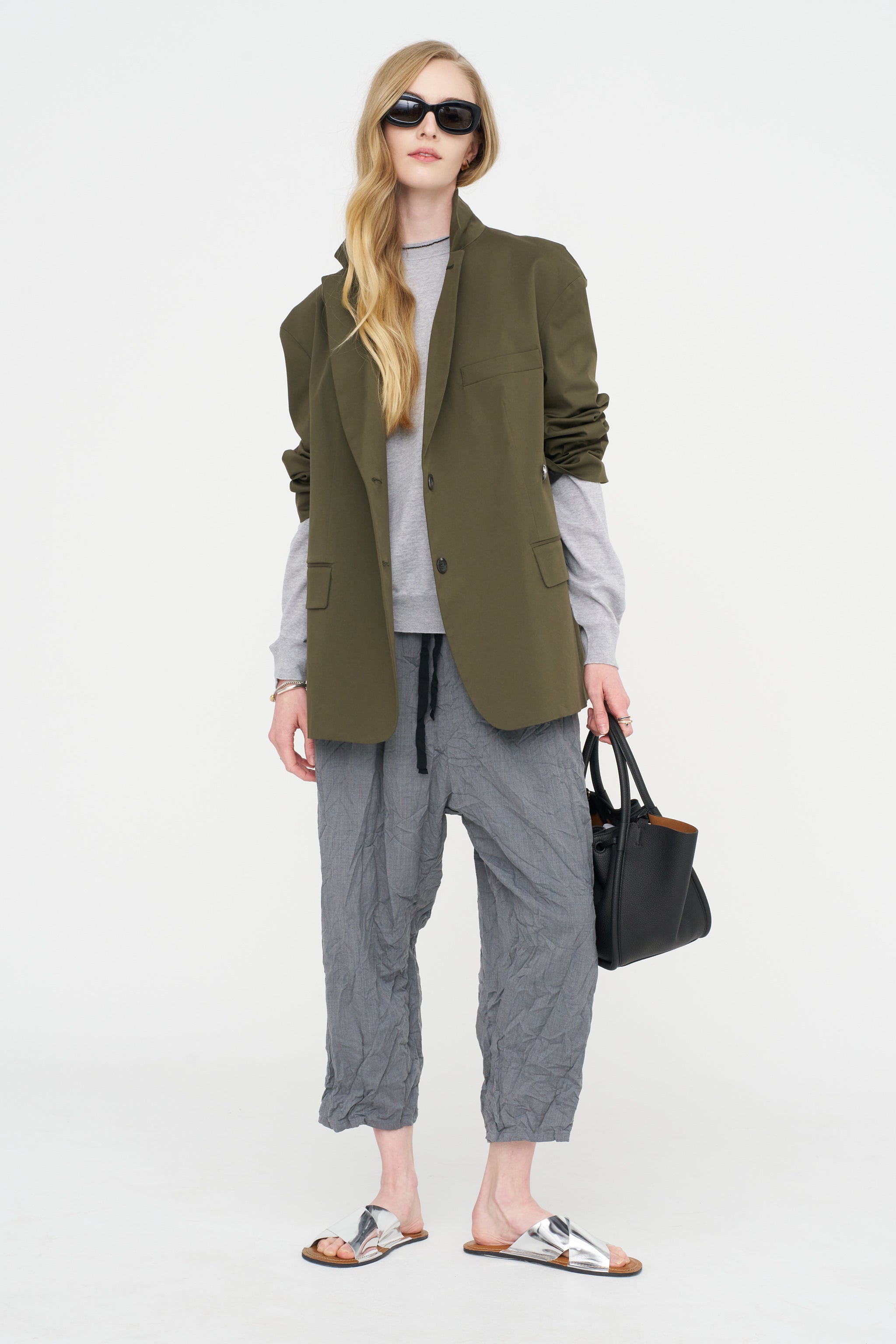 Muscat Ymer - Merino Wool Sweater, Silver – Kick Pleat