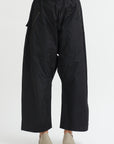 Taffeta Zip Pants, Black