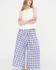 Parana Check - Cotton Check Pants, Royal