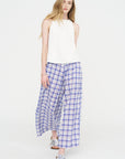 Parana Check - Cotton Check Pants, Royal