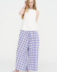 Parana Check - Cotton Check Pants, Royal
