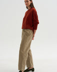 Cotton Corduroy Trousers, Cashew