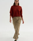 Cotton Corduroy Trousers, Cashew