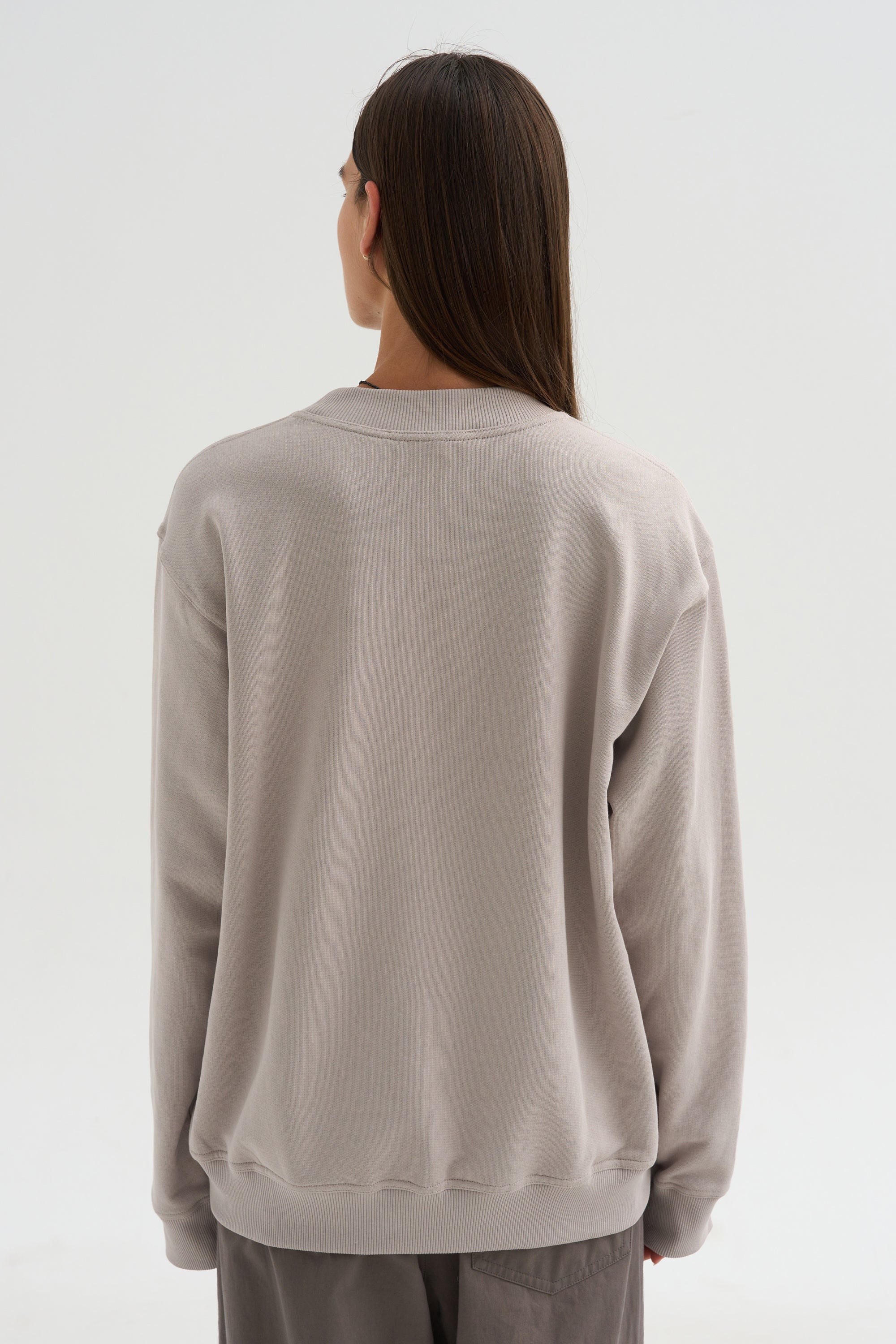 Cotton Fleece Sweatshirt, Powder