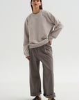 Cotton Fleece Sweatshirt, Powder
