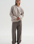 Cotton Fleece Sweatshirt, Powder