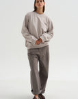 Cotton Fleece Sweatshirt, Powder