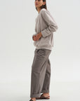 Cotton Fleece Sweatshirt, Powder