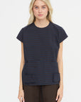 Eclectic Top, Navy Stripes