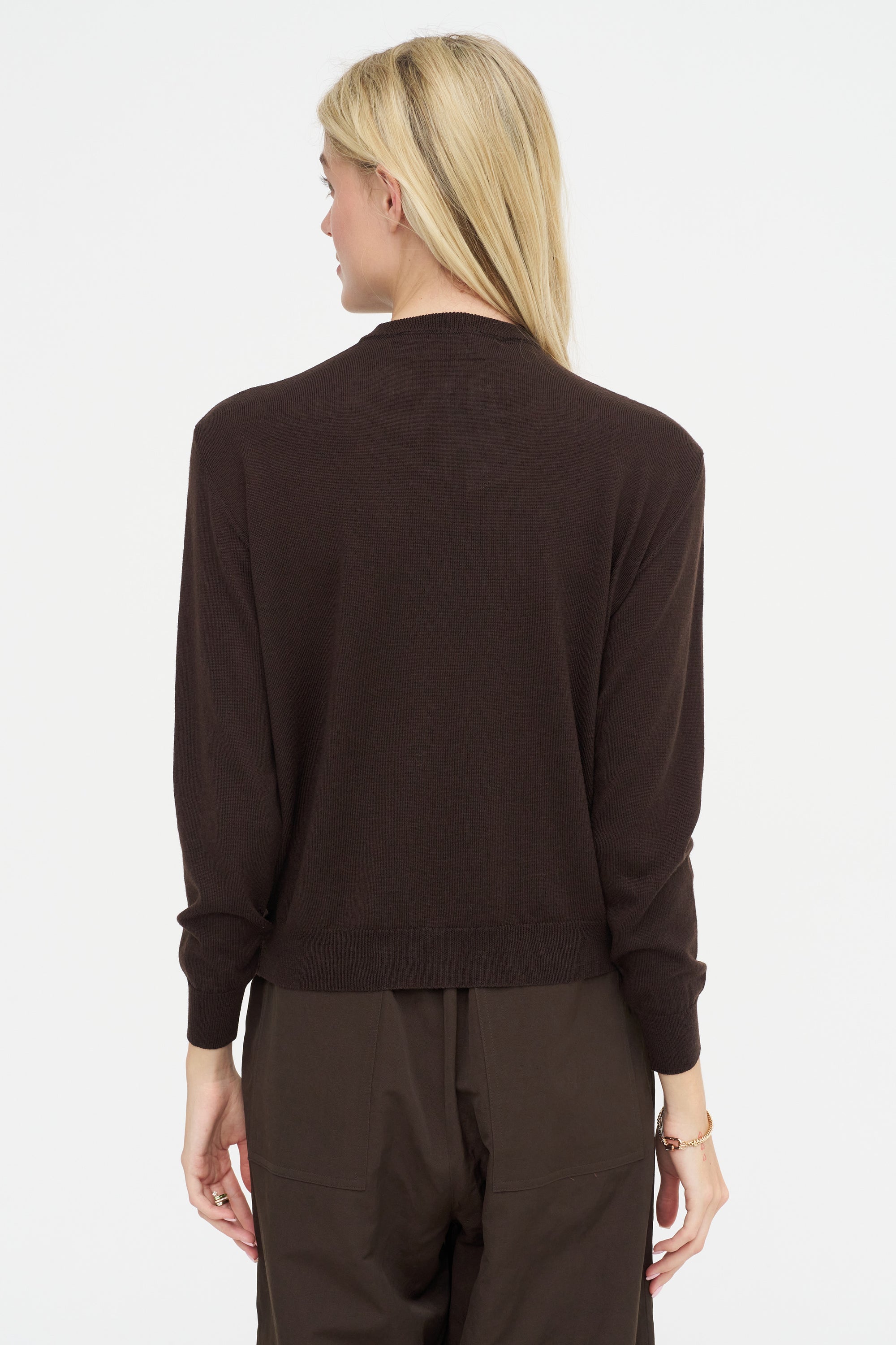Tassel Tricot Sweater, Brown