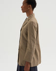One Button Jacket, Kaki & Brown