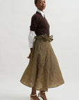 Pleated Skirt, Beige