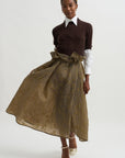 Pleated Skirt, Beige