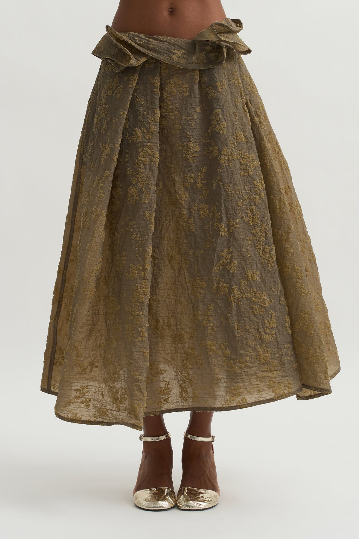 Pleated Skirt, Beige