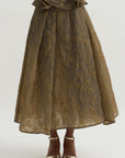 Pleated Skirt, Beige
