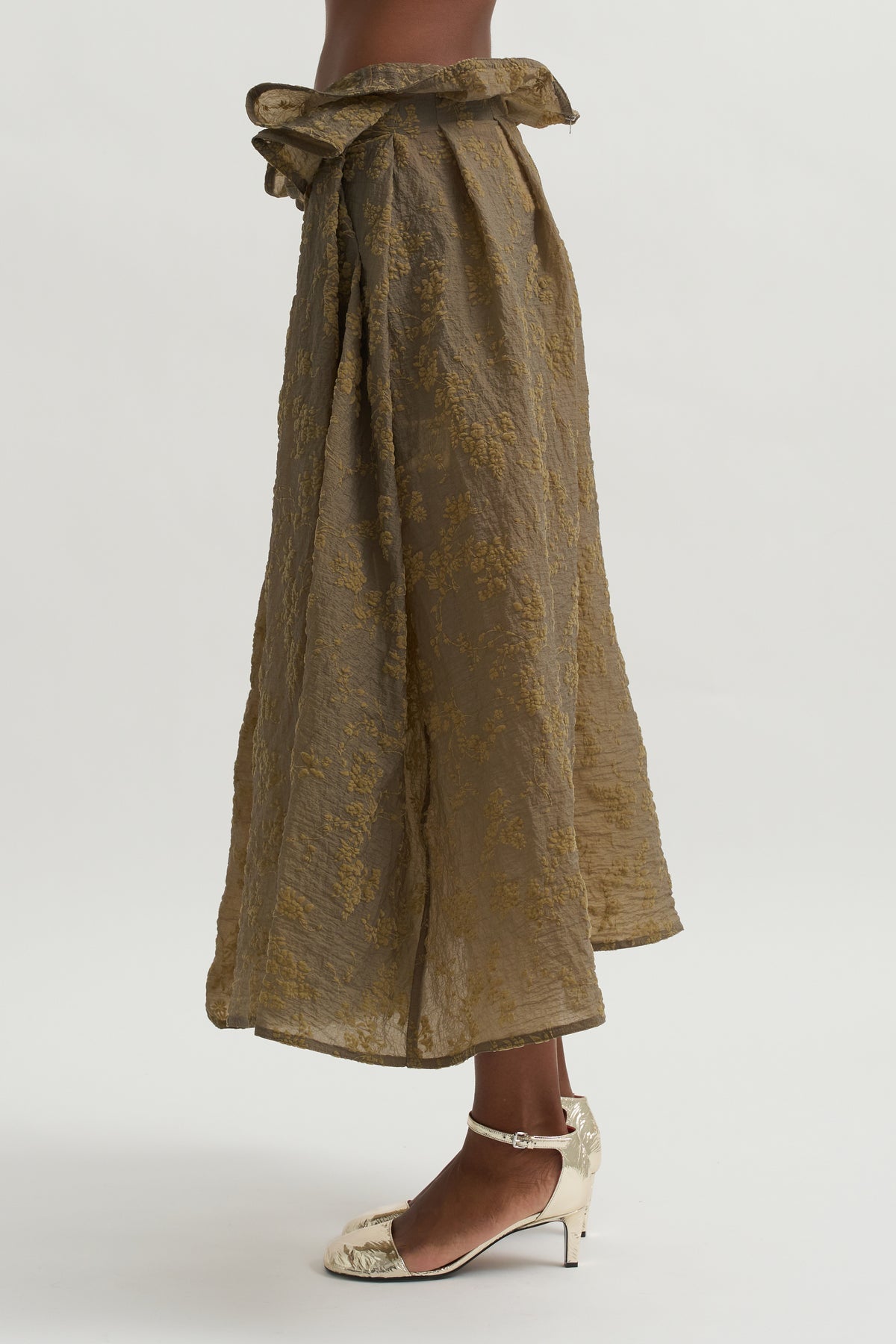 Pleated Skirt, Beige