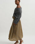 Shawl Collar Top, Grey Melange