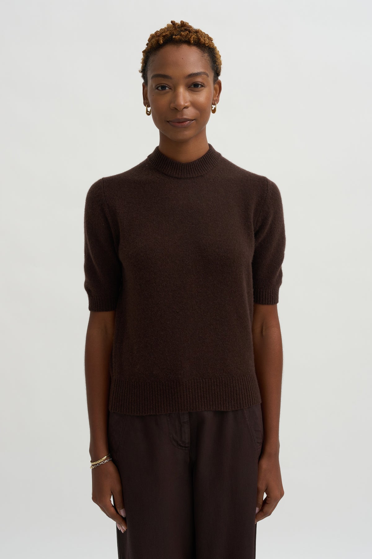 Sweet Tricot Top, Brown