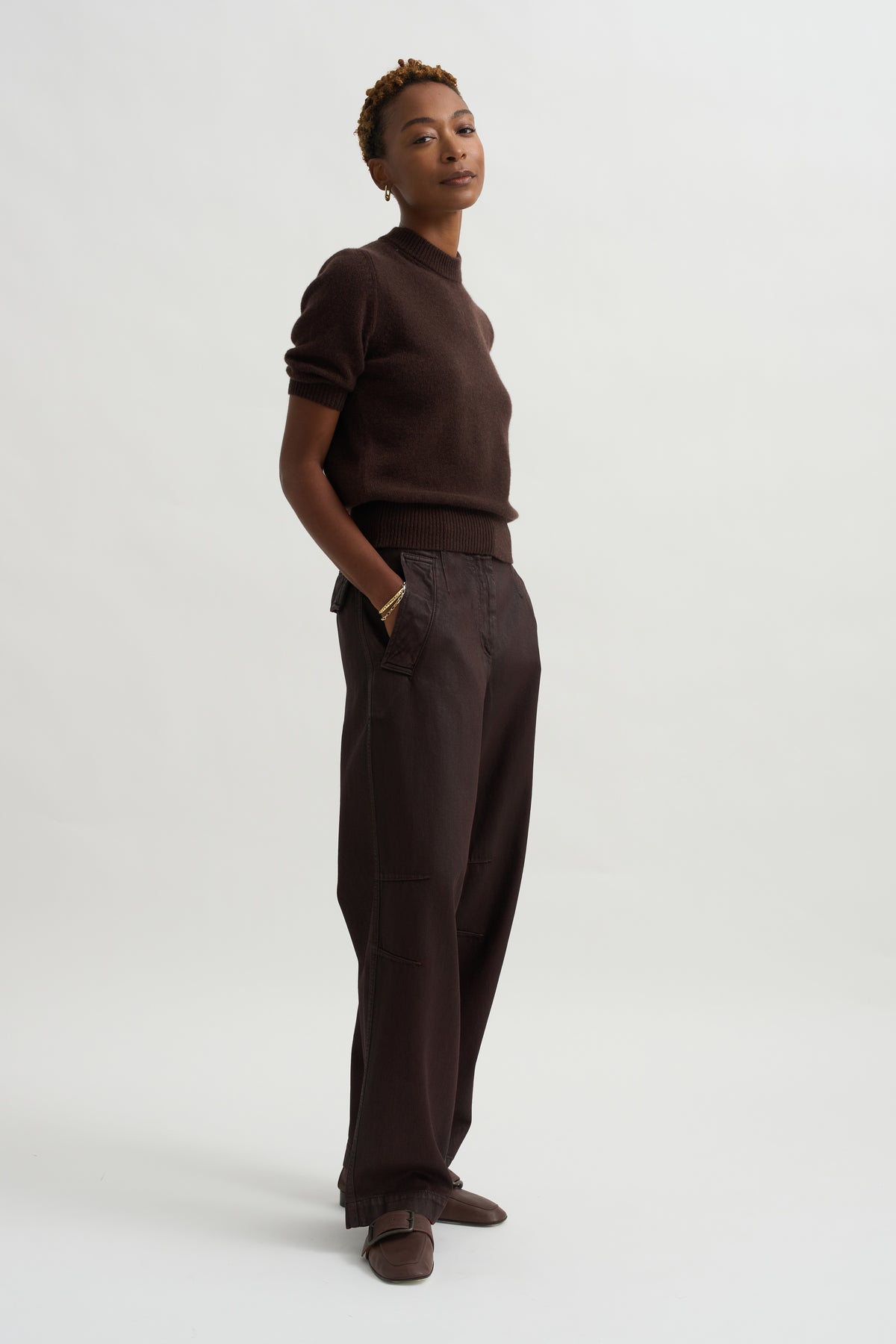 Sweet Tricot Top, Brown