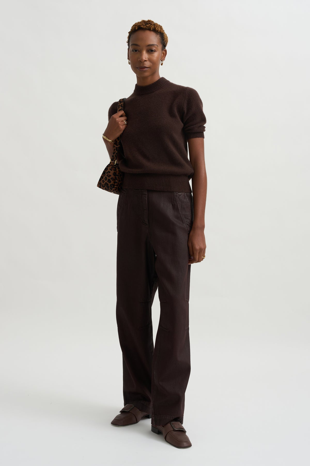 Sweet Tricot Top, Brown