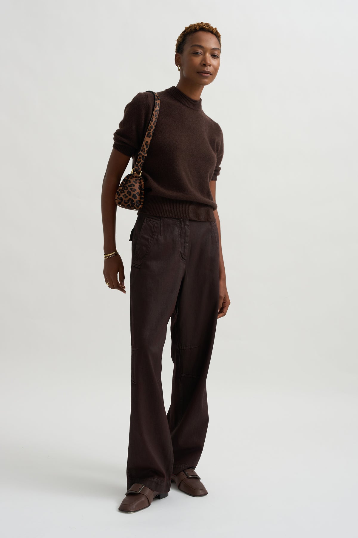 Sweet Tricot Top, Brown