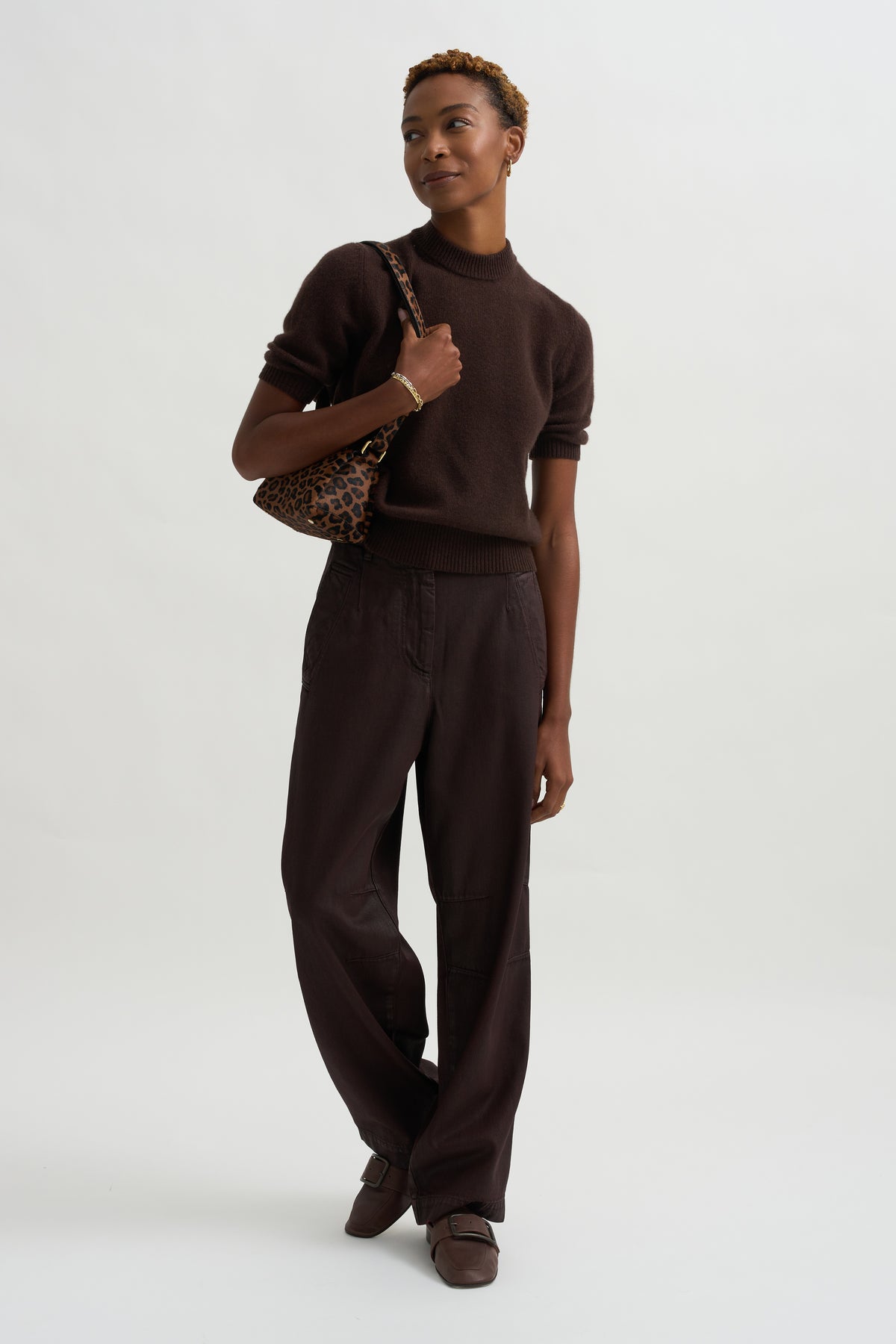 Sweet Tricot Top, Brown