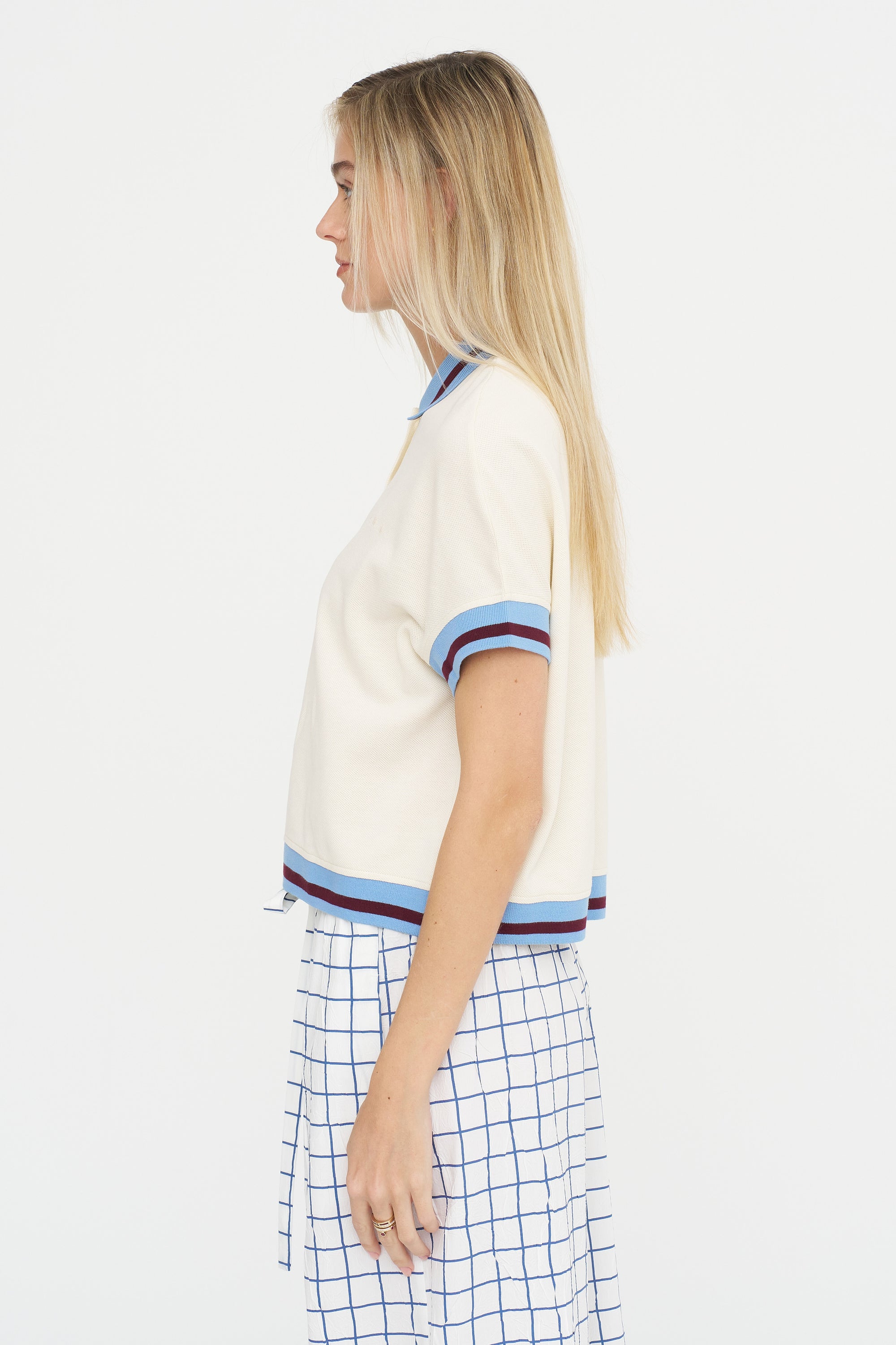 Piqué Short-Sleeved Polo Shirt, Bone