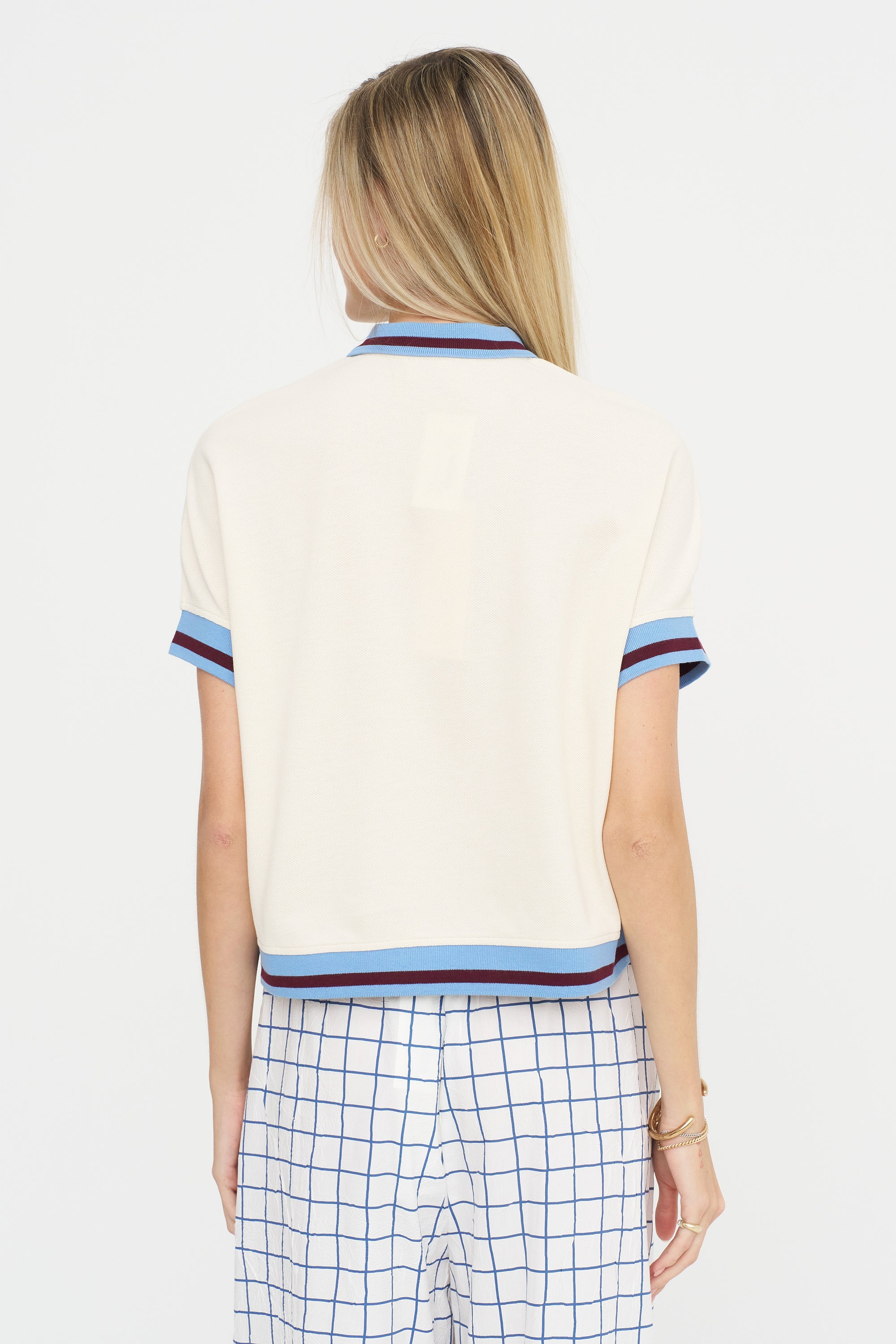 Piqué Short-Sleeved Polo Shirt, Bone