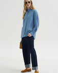 Edmund Lyocell Stripe Oversize, Blue Multi