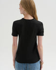 Feather Weight Viscose Neoprene Slim T-Shirt, Black