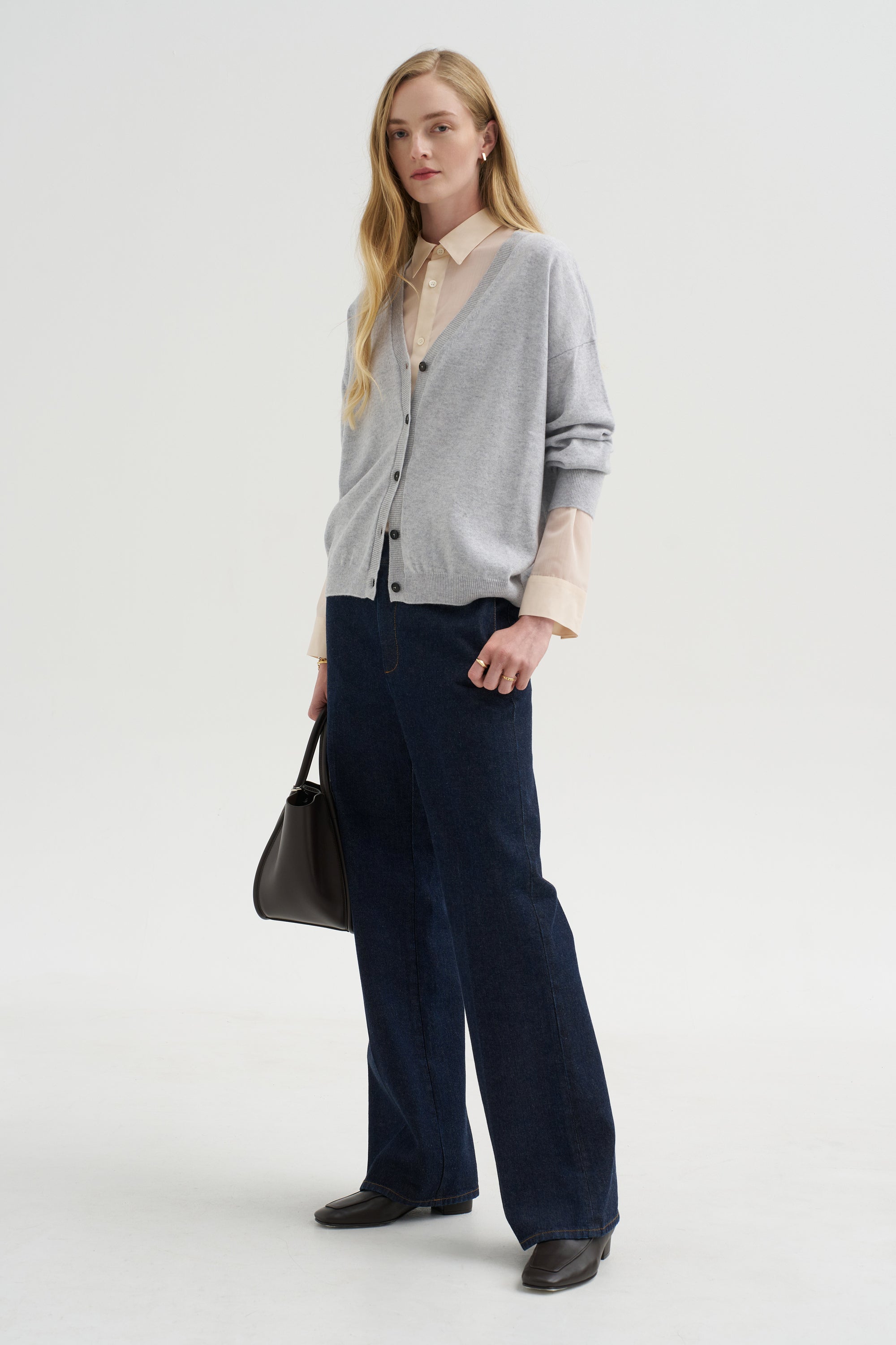 Pre-Order • Indigo Denim Pat Trouser Jean, Dark Denim