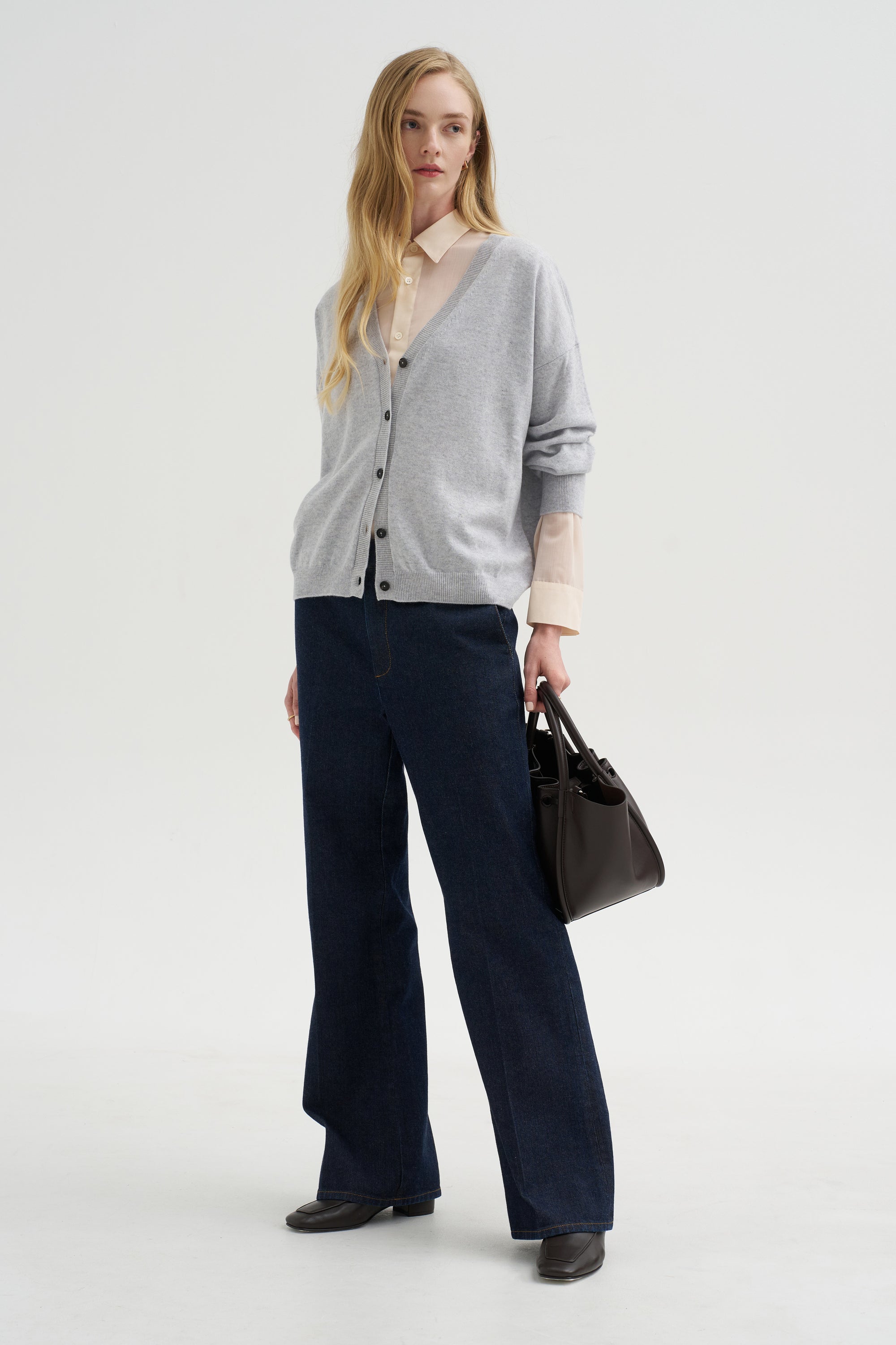 Pre-Order • Indigo Denim Pat Trouser Jean, Dark Denim