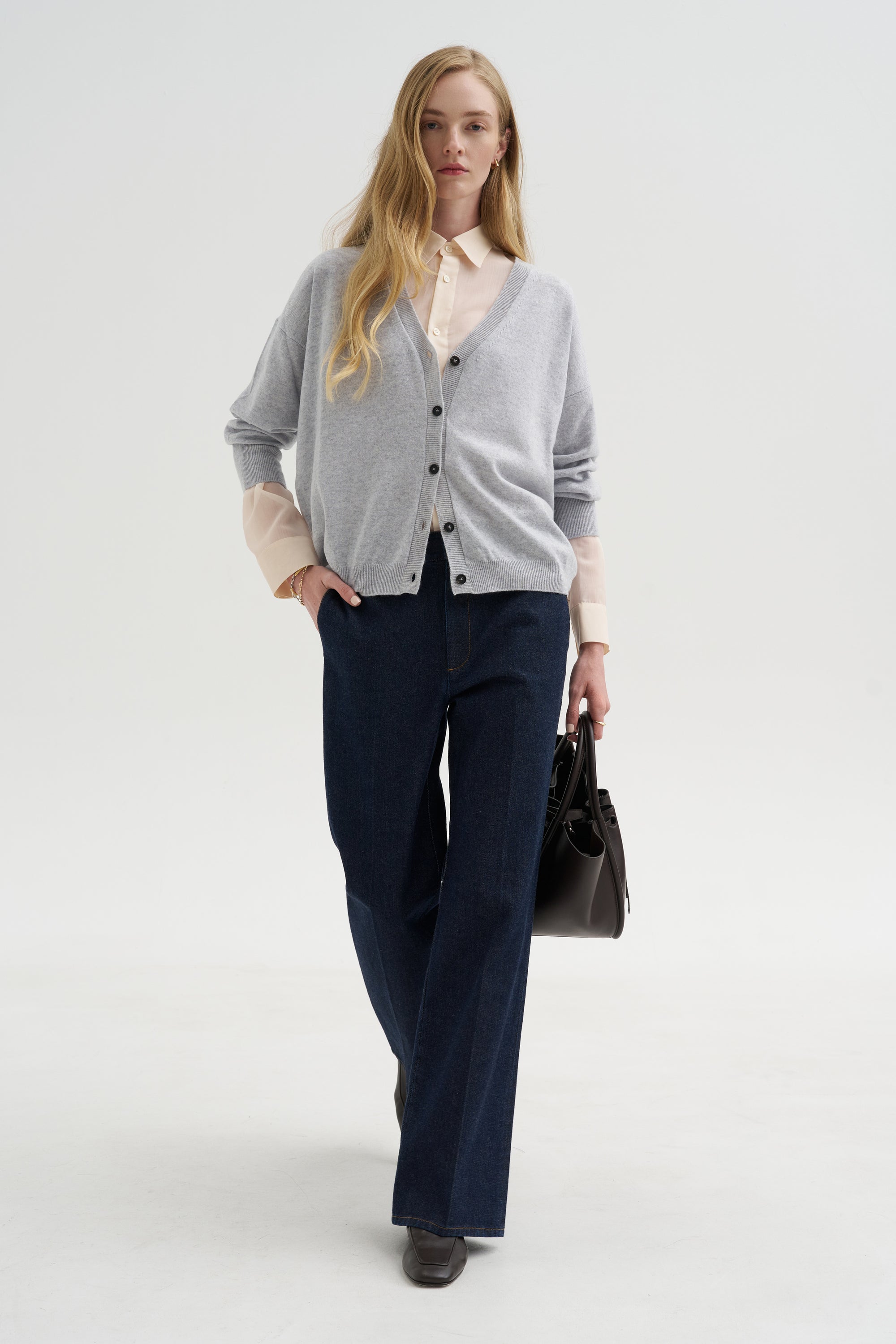Pre-Order • Indigo Denim Pat Trouser Jean, Dark Denim