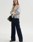 Pre-Order • Indigo Denim Pat Trouser Jean, Dark Denim