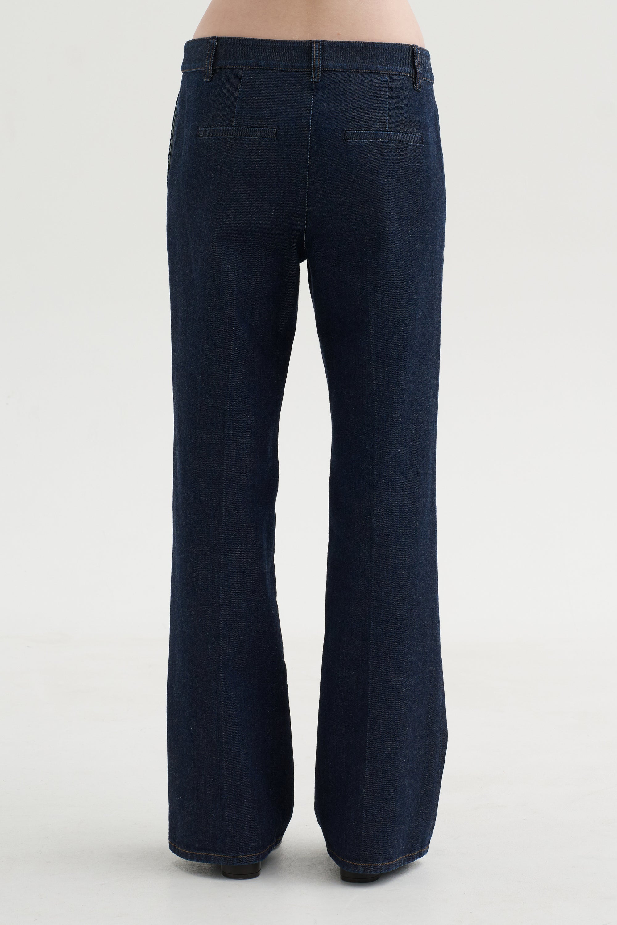 Pre-Order • Indigo Denim Pat Trouser Jean, Dark Denim