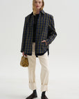 Pre-Order • Techy Plaid Easy Shirt Jacket, Blue Multi