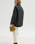 Pre-Order • Techy Plaid Easy Shirt Jacket, Blue Multi