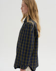 Pre-Order • Techy Plaid Easy Shirt Jacket, Blue Multi