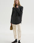 Pre-Order • Techy Plaid Easy Shirt Jacket, Blue Multi