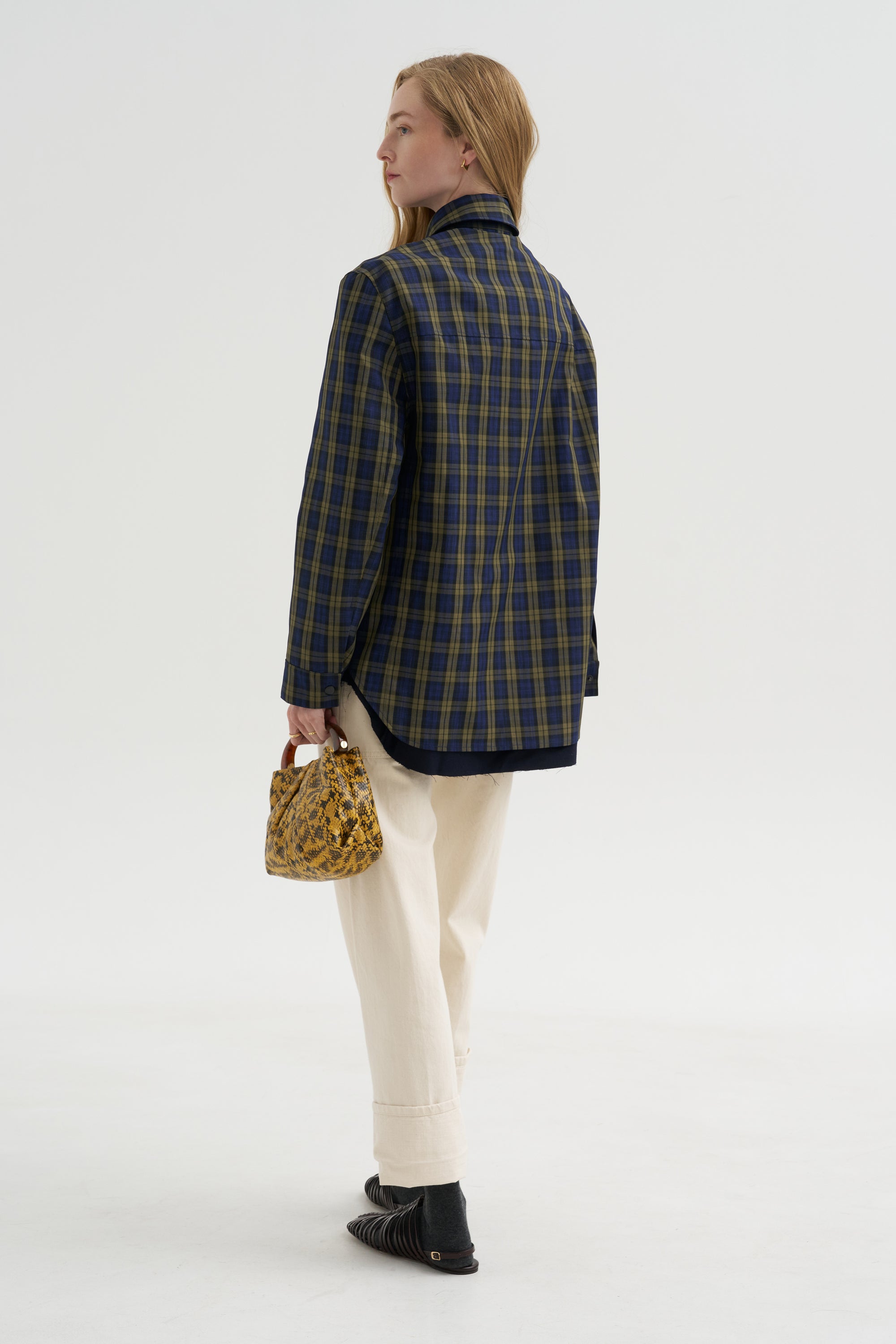 Pre-Order • Techy Plaid Easy Shirt Jacket, Blue Multi
