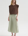 Compact Eco Poplin Cropped Square Top, Sepia Brown