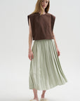 Compact Eco Poplin Cropped Square Top, Sepia Brown