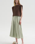 Compact Eco Poplin Cropped Square Top, Sepia Brown