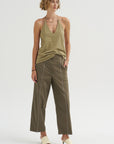 Nylon Zipper Trouser, Dark Taupe