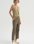 Nylon Zipper Trouser, Dark Taupe