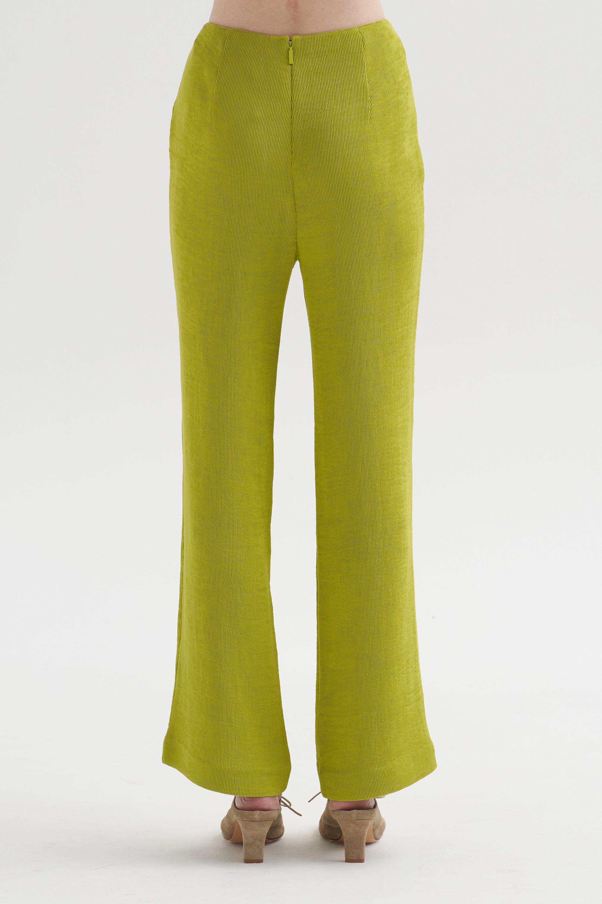Viscose Plisse Corbit Pant - Short, Pea Pod